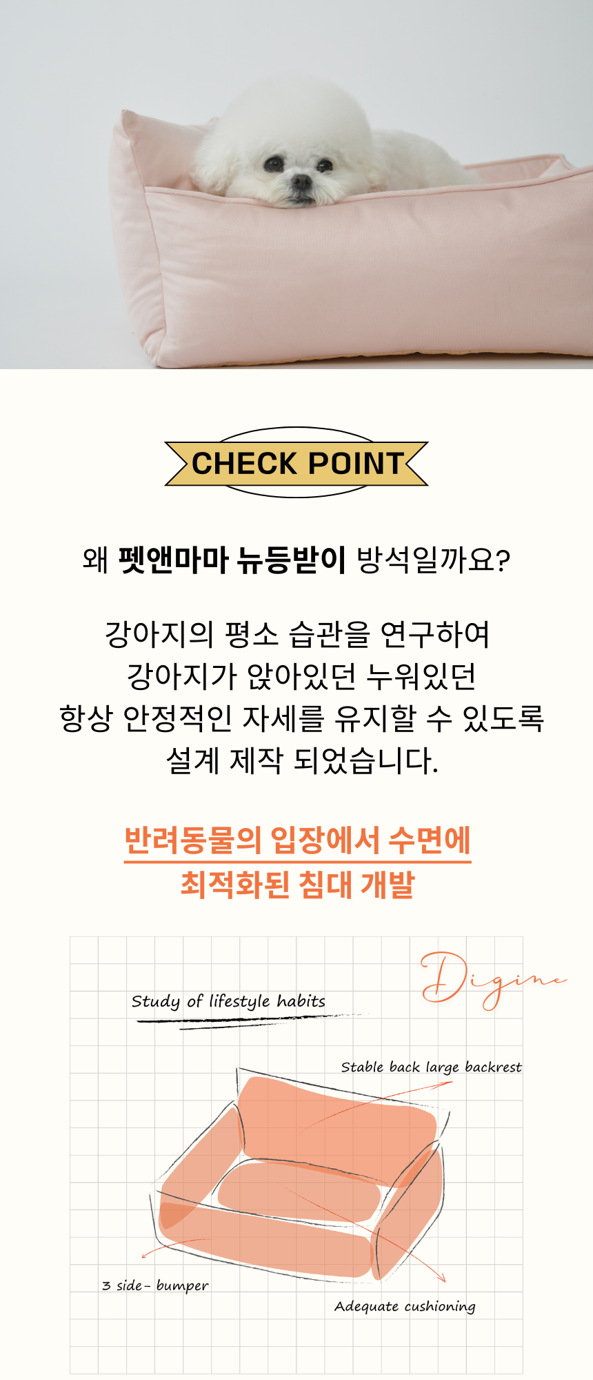 [NEW신상][무료배송] 펫앤마마 등받이 마약방석 5종 (베이지/핑크/라이트그린/그레이/블루베이지) M~2XL 2번째
