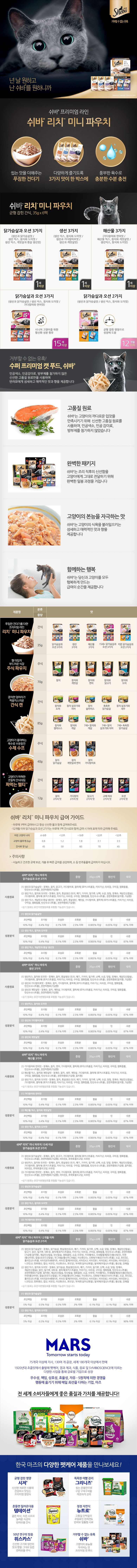 쉬바 캣 미니 파우치 리치 해산물 3종 35g*6p 1번째