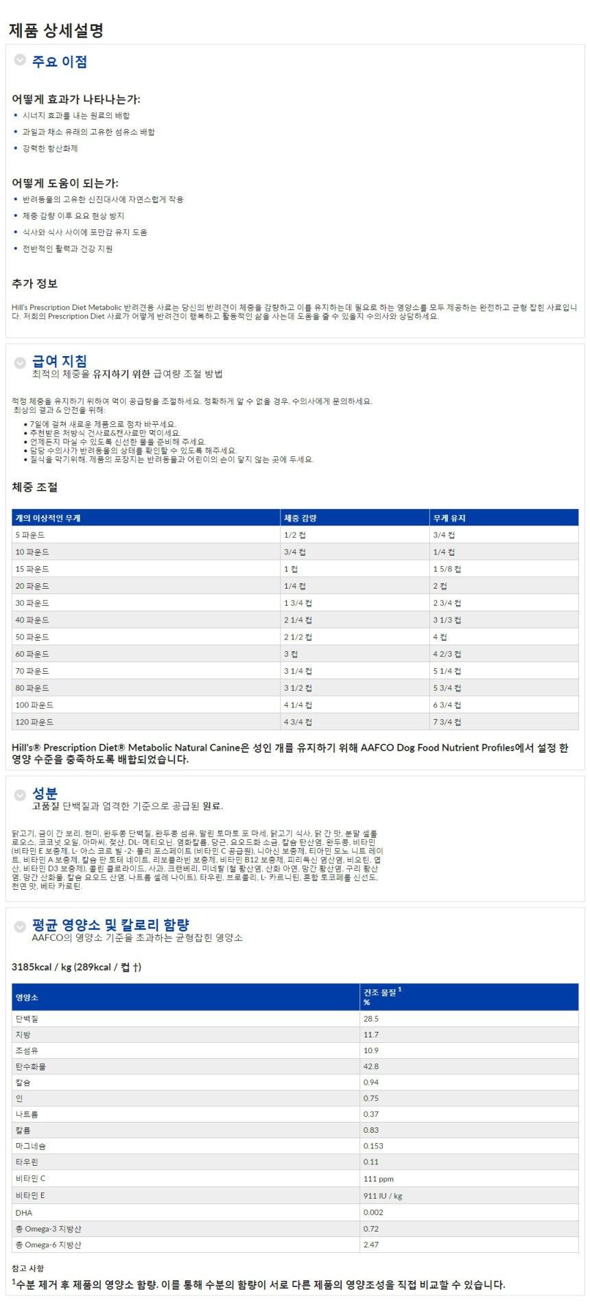 [무료배송] 힐스 독 메타볼릭 1.5kg  1번째