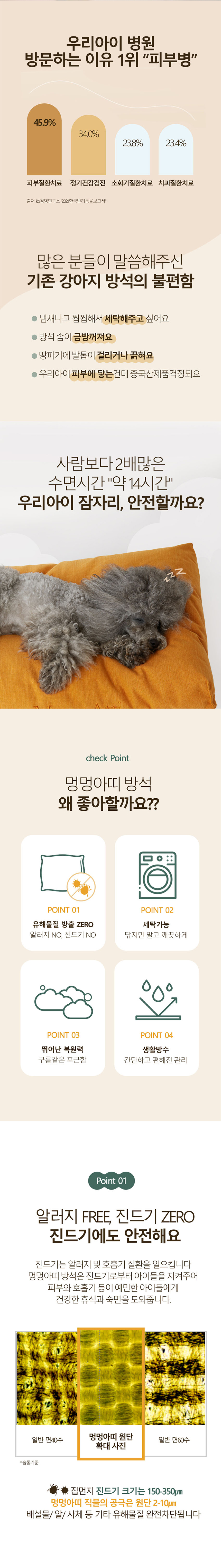 [무료배송] 멍멍아띠 사계절 진드기 방지 무중력 애견 쿠션 방석 2번째