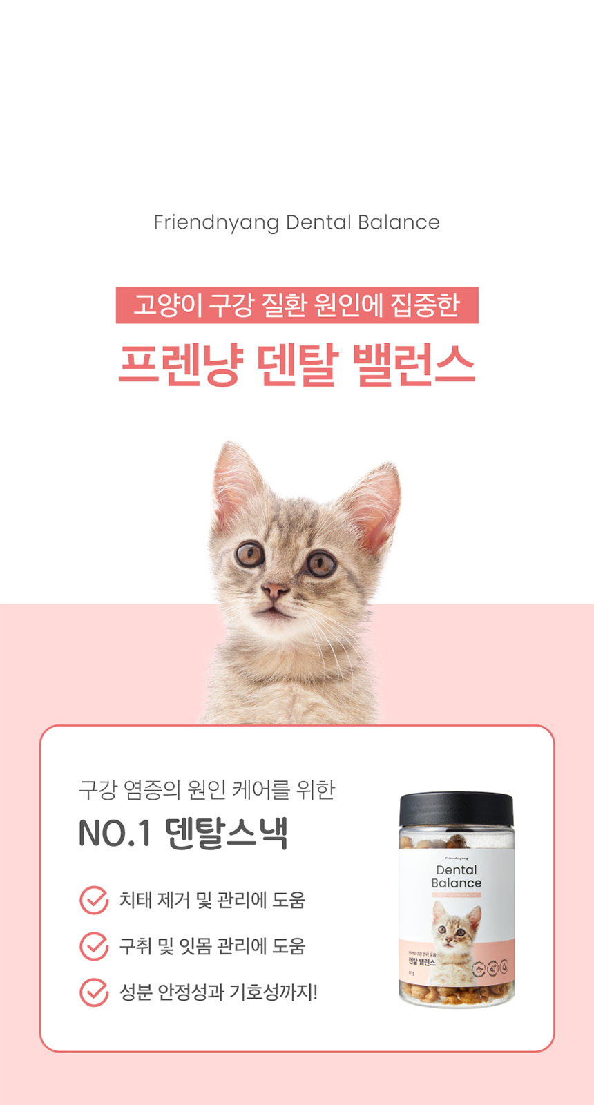 [무료배송] 프렌냥 덴탈 밸런스 닭고기맛 80g 1번째