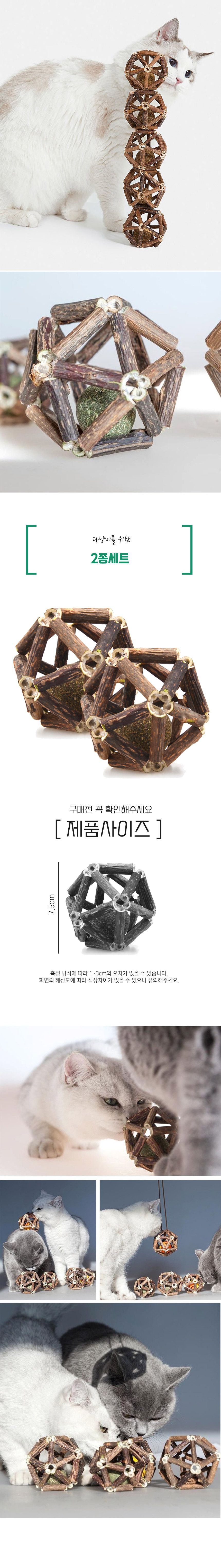 딩동펫 캣 마따따비 삼각볼 2p 2번째