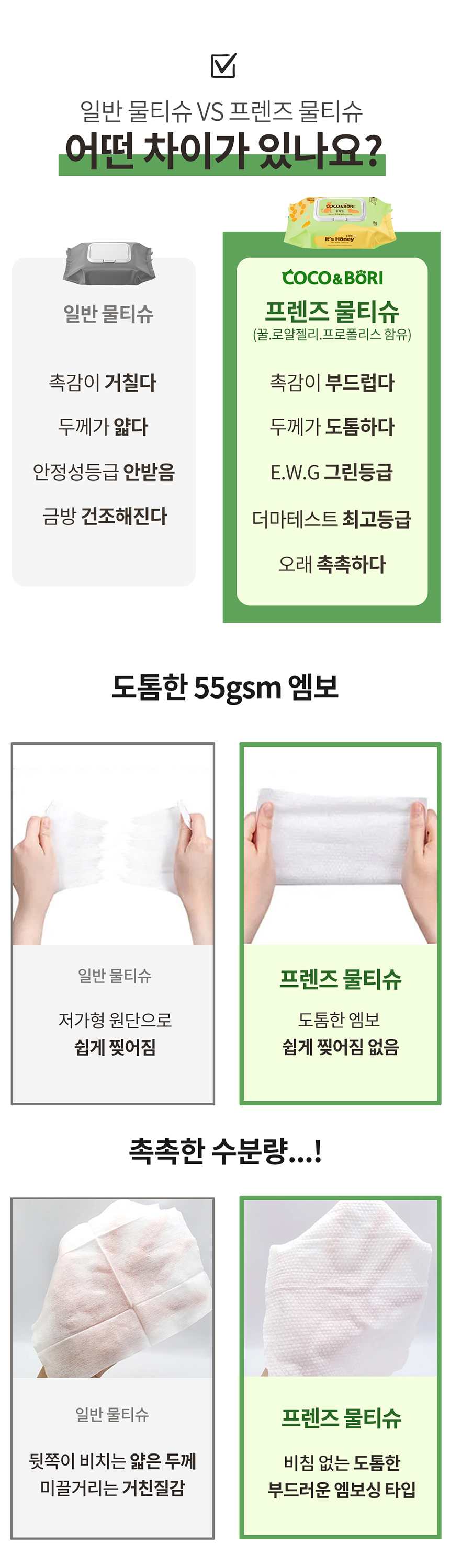 [NEW신상][무료배송] 코코와보리 잇츠허니 프렌즈 물티슈 80매 8번째