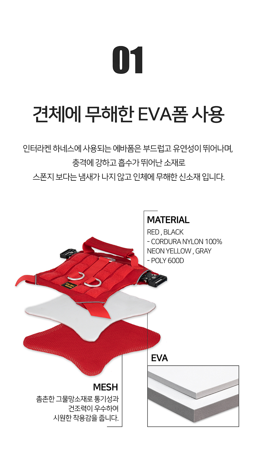 [무료배송] 니즈더펫 인터라켄 커스텀 앞섬방지 앞고리 가슴줄 9번째