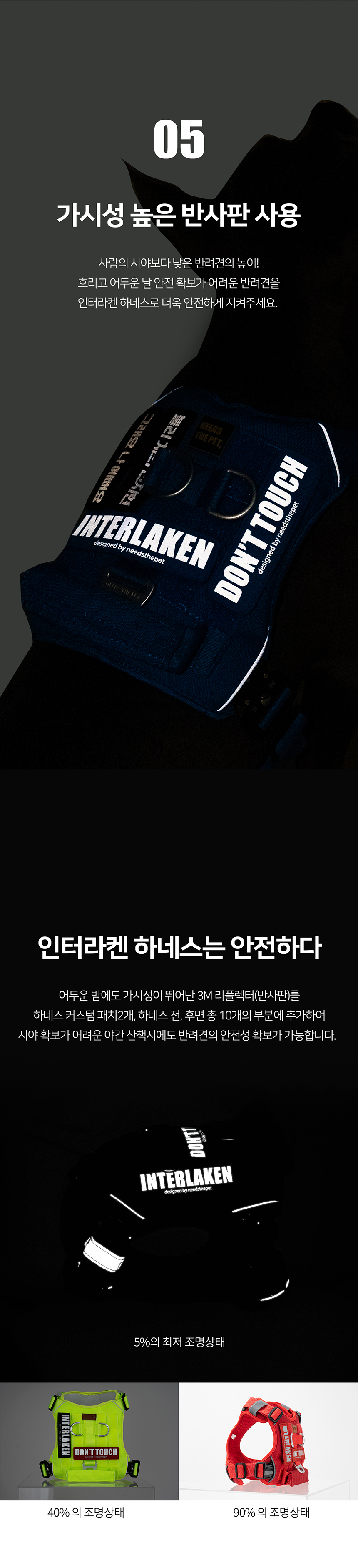 [무료배송] 니즈더펫 인터라켄 커스텀 앞섬방지 앞고리 가슴줄 27번째