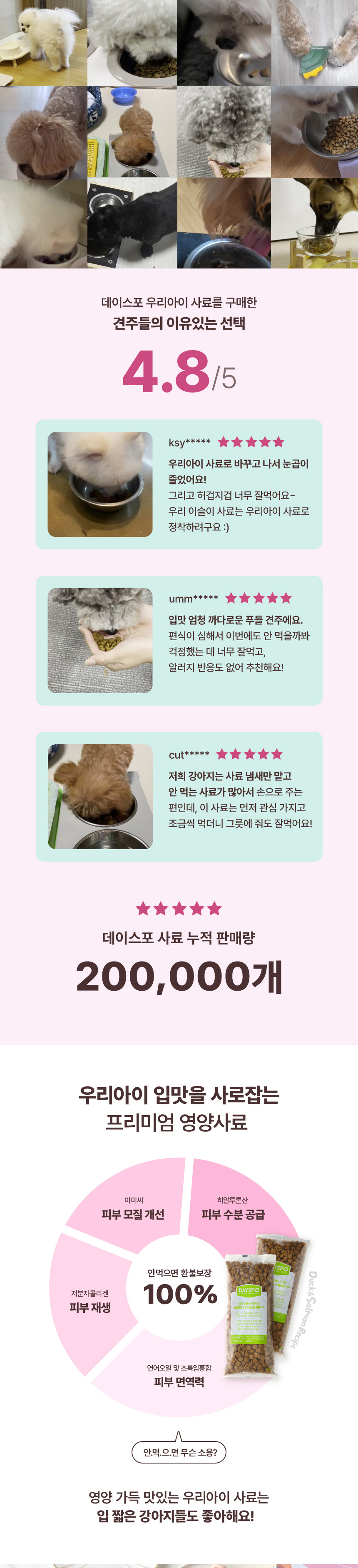 [NEW신상][무료배송] 데이스포 독 우리아이 피부깨끗 사료 1.8kg 1번째