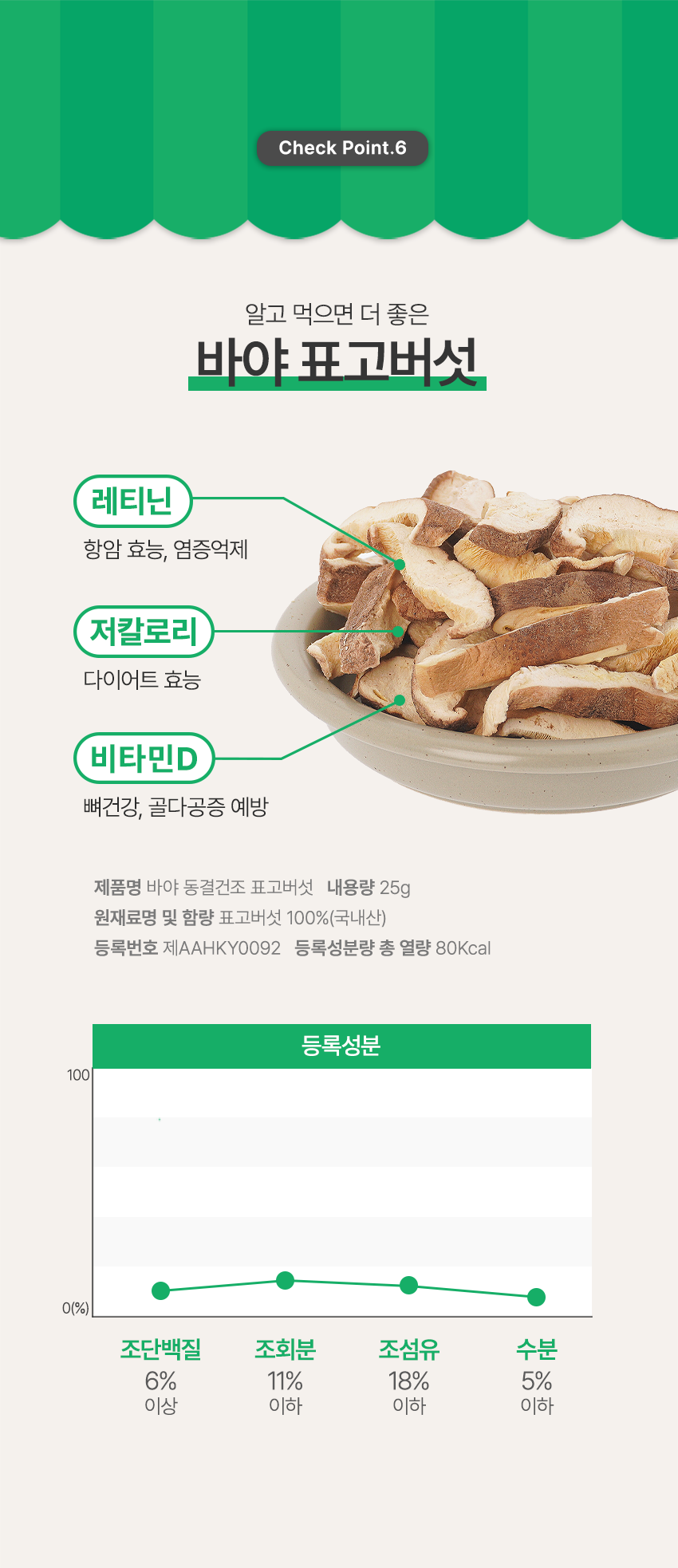 [NEW신상][무료배송] 바야 동결건조 표고버섯 25g 14번째