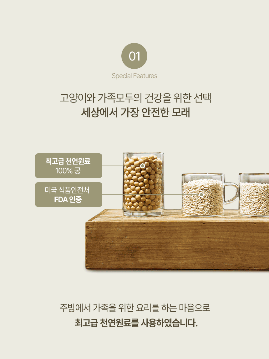 [무료배송] [6개] 샌드마스터 시그니처 플러스팩 초미니입자 두부모래 2.4kg 4번째