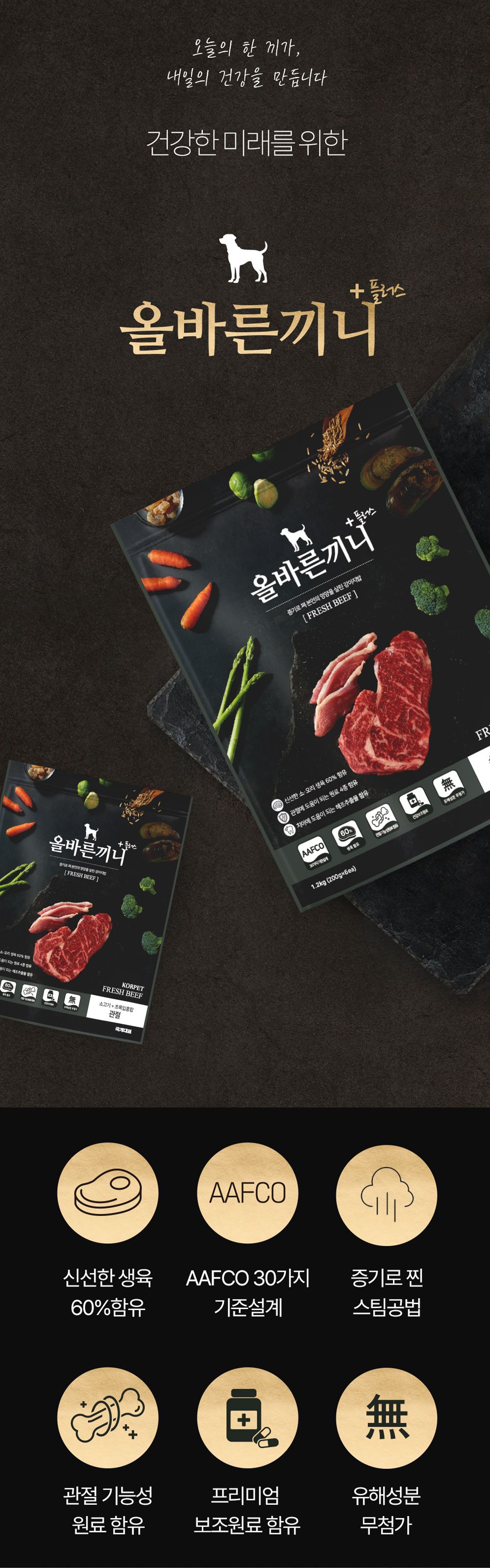 올바른끼니 독 플러스 소고기&초록입홍합 관절건강 1.2kg 2번째