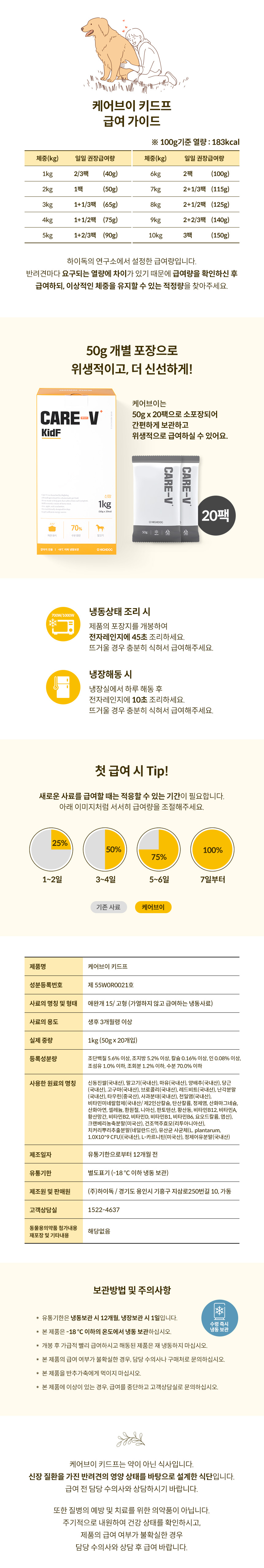 [무료배송] 하이독 케어브이 키드프 신장 처방식 1kg 6번째
