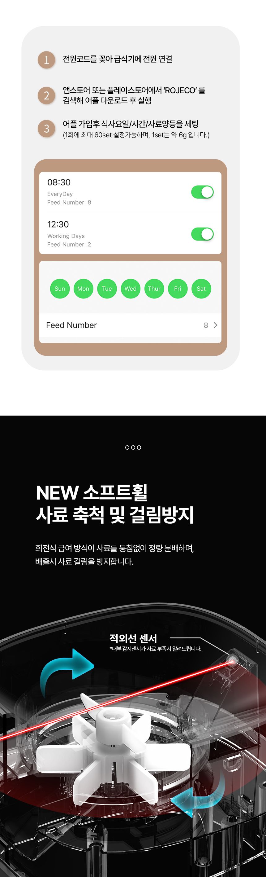 [무료배송] 로제코 자동 급식기 듀얼 4L 5번째
