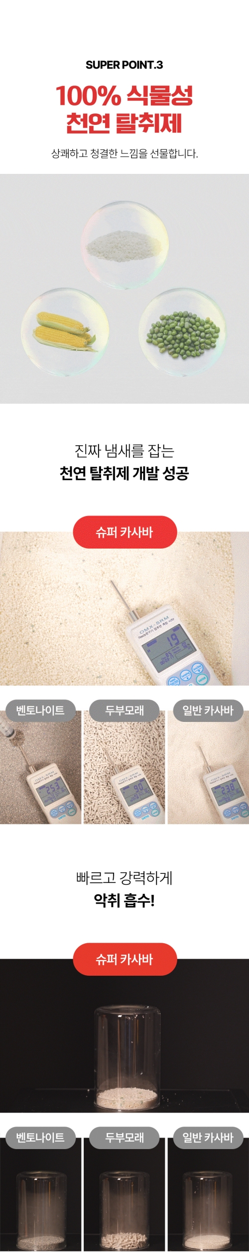 [NEW신상][무료배송] 묘한생각 슈퍼 카사바 응고형 모래 고운입자 3kg (3개묶음/6개묶음) 22번째