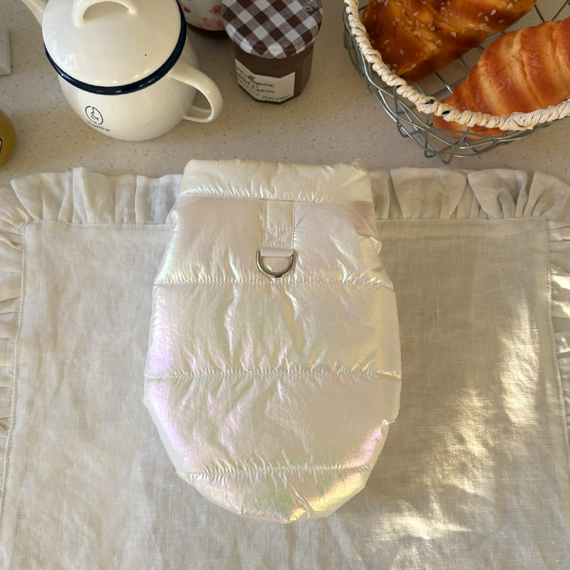 [NEW신상][무료배송] 해피댕댕 글로시패딩 3종 (화이트,핑크,실버) S-XL 15번째