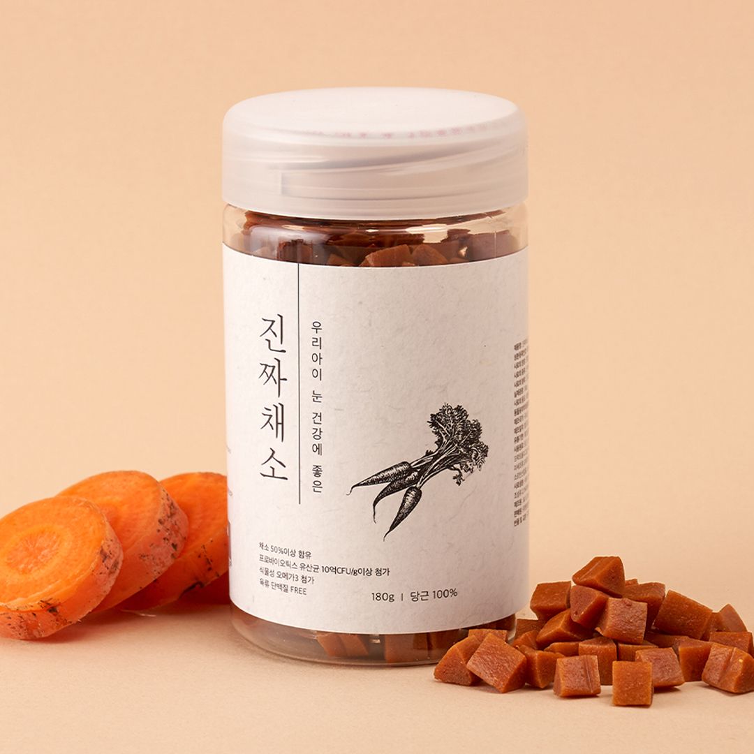 [꽉찬펫프]고기없이 맛있는 진짜채소 당근&유산균 180g 0번
