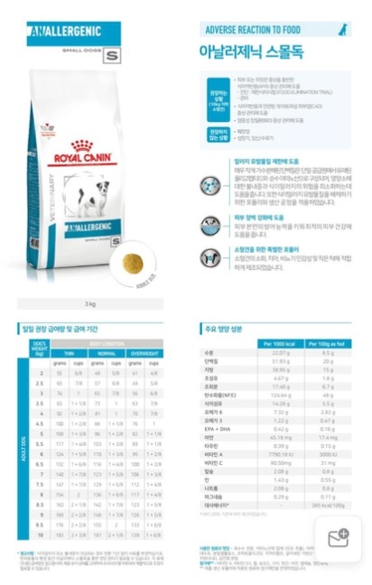 [무료배송] 로얄캐닌 독 아날러제닉 스몰독 3kg 1번째