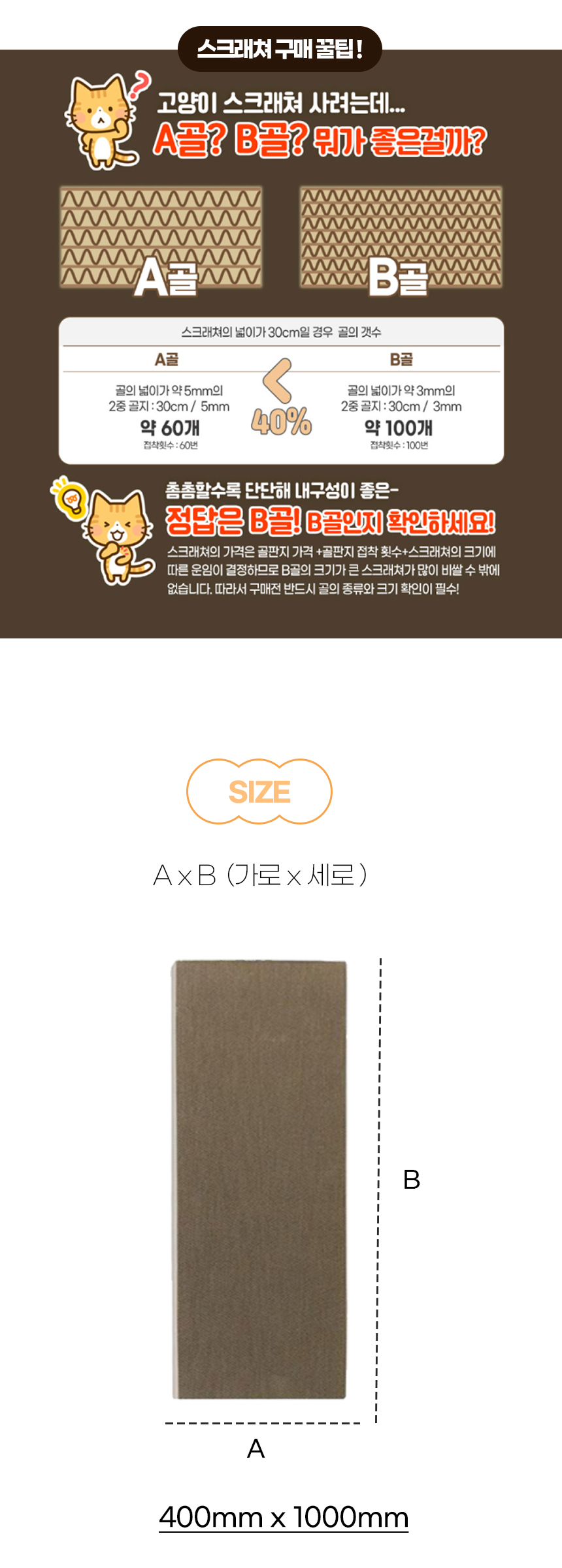 [NEW신상][무료배송] 개과천선 캣 빅키티츄 스크래쳐 1M 6번째