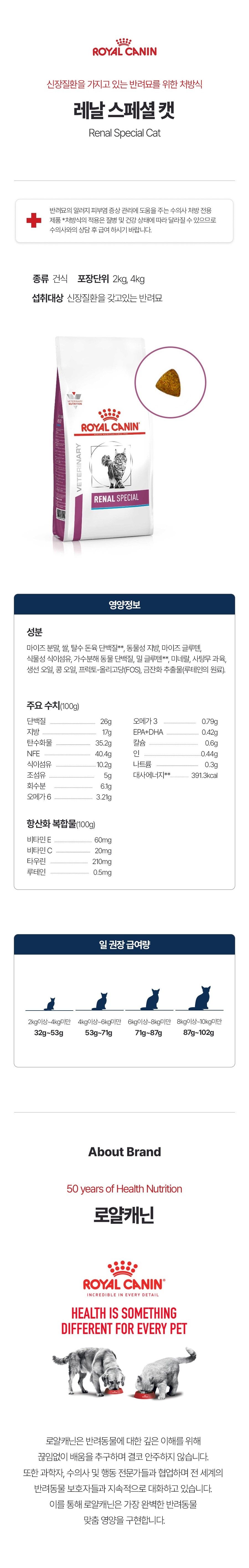 [무료배송] 로얄캐닌 캣 레날 스페셜 4kg  1번째