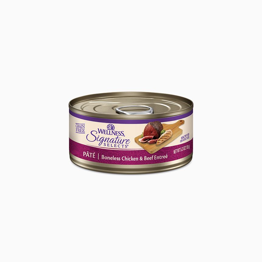 웰니스 캣 코어 시그니쳐 셀렉트 파테 소고기&닭고기 대용량 캔 150g 1번