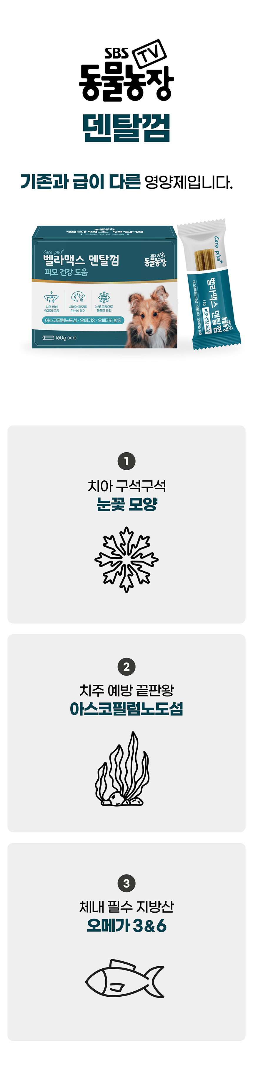 벨라맥스 SBS TV 동물농장 덴탈껌 강아지 치석 양치 입냄새 제거 160g 6번째