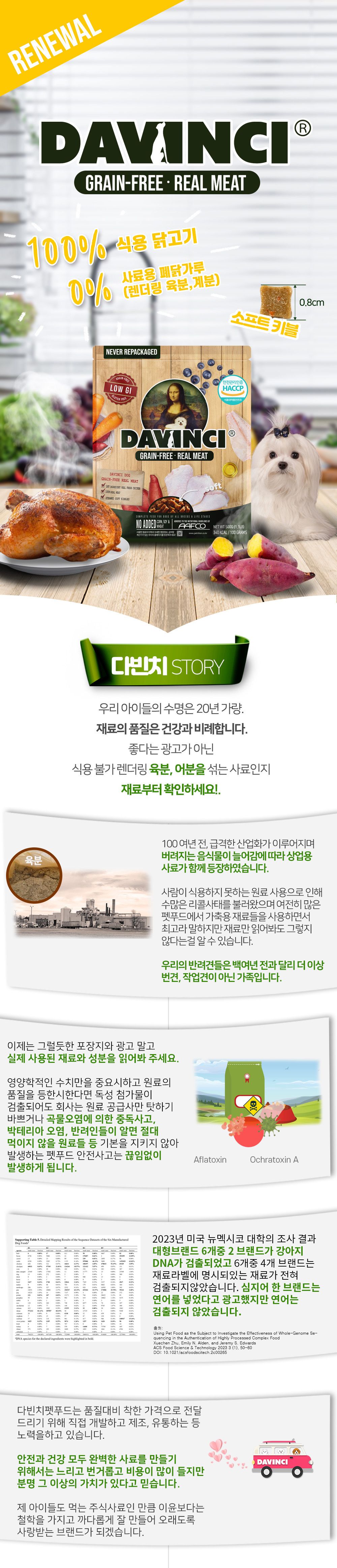 다빈치독 그레인프리 리얼미트 500g 1번째