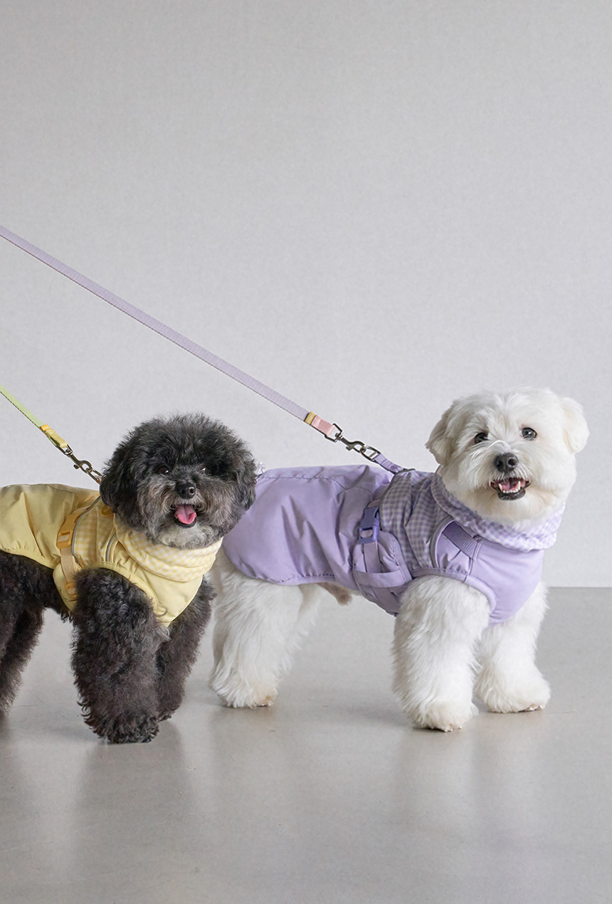 [NEW신상][무료배송] 마이플러피 쳌쳌 밴드 하네스패딩 1번째