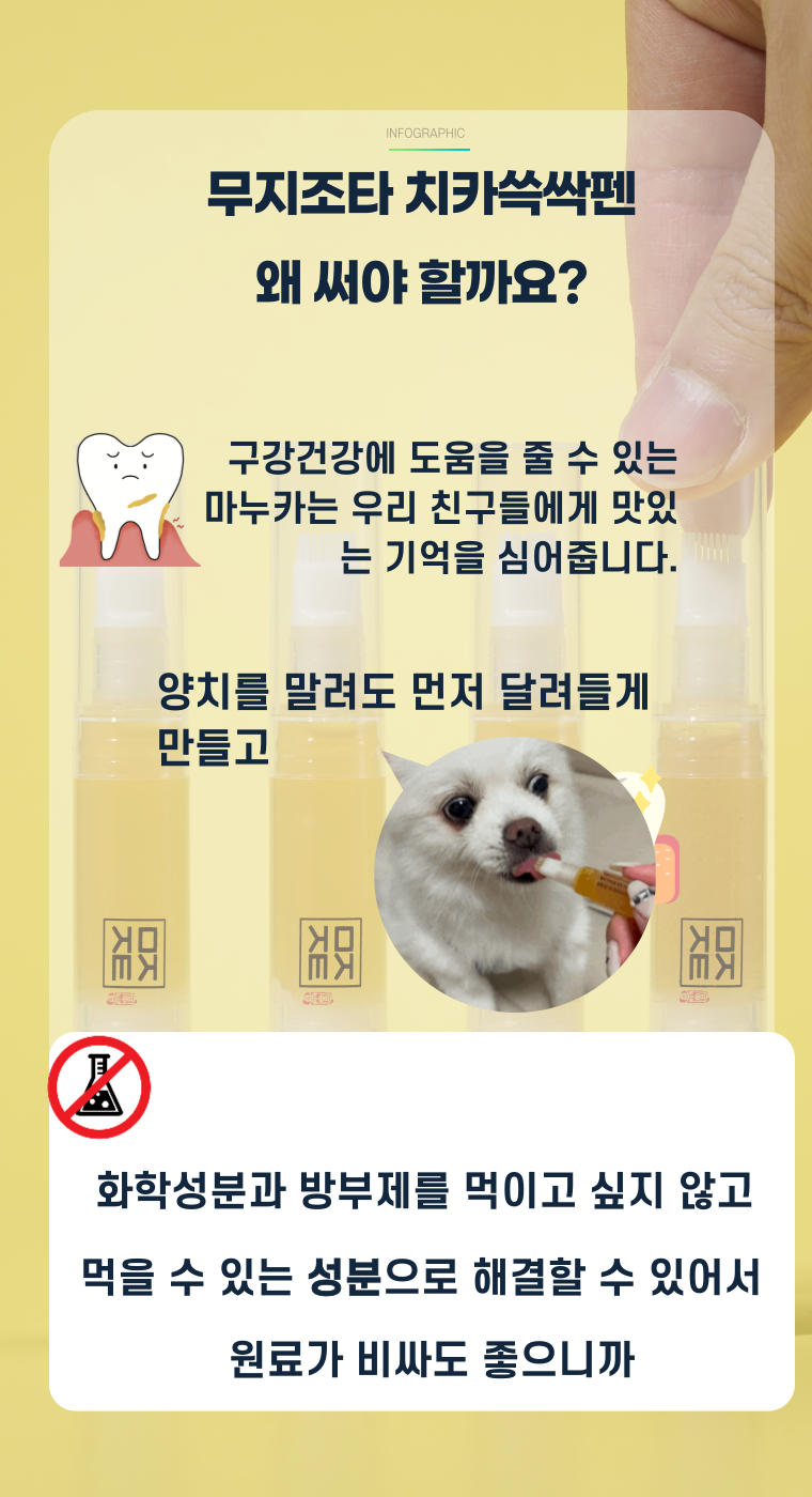 [NEW신상][무료배송] 무지조타 치카쓱싹 100%마누카 양치펜 12번째