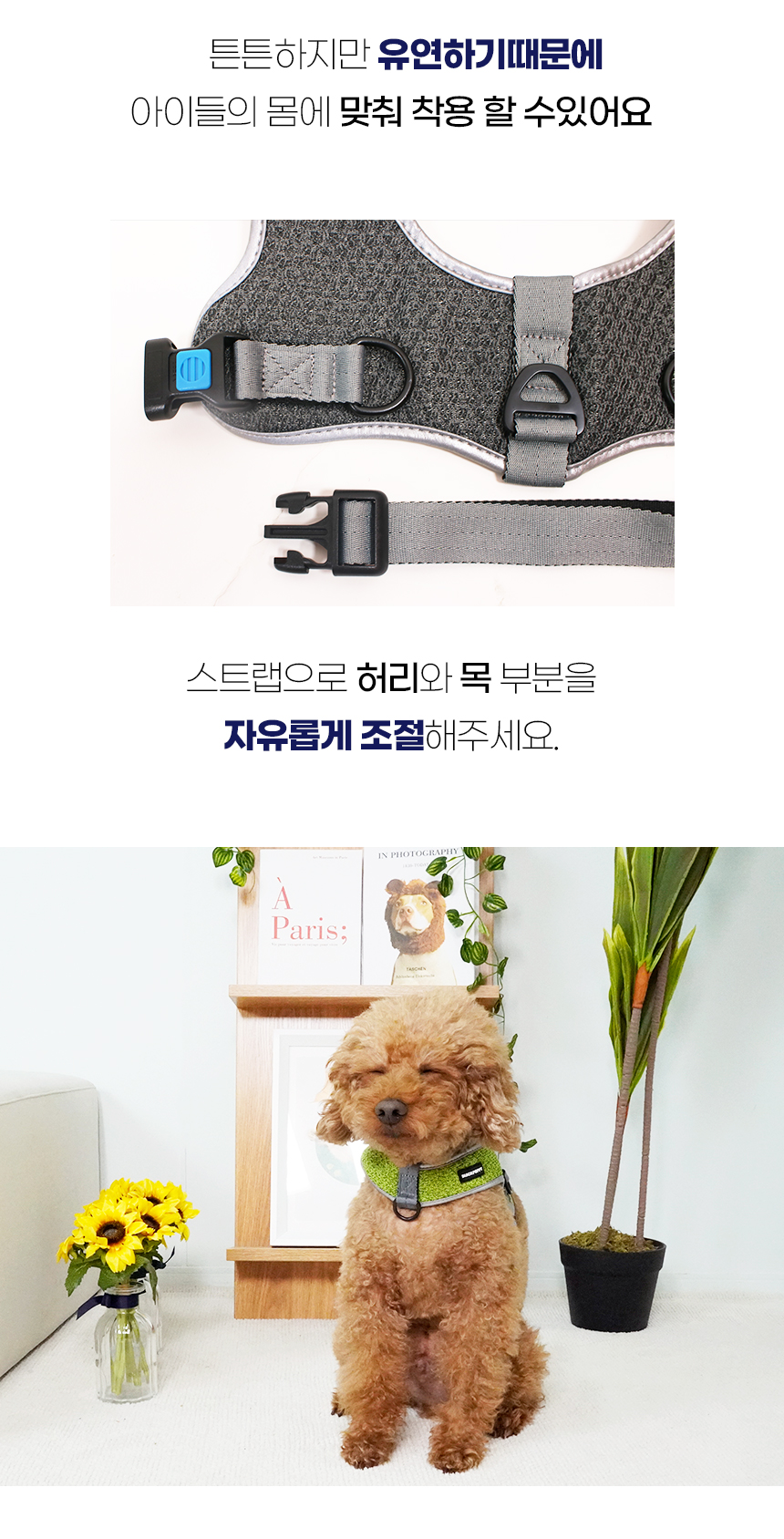[NEW신상][무료배송] 개과천선 독 턴오프 하네스 (퍼플/그린/그레이) 13번째