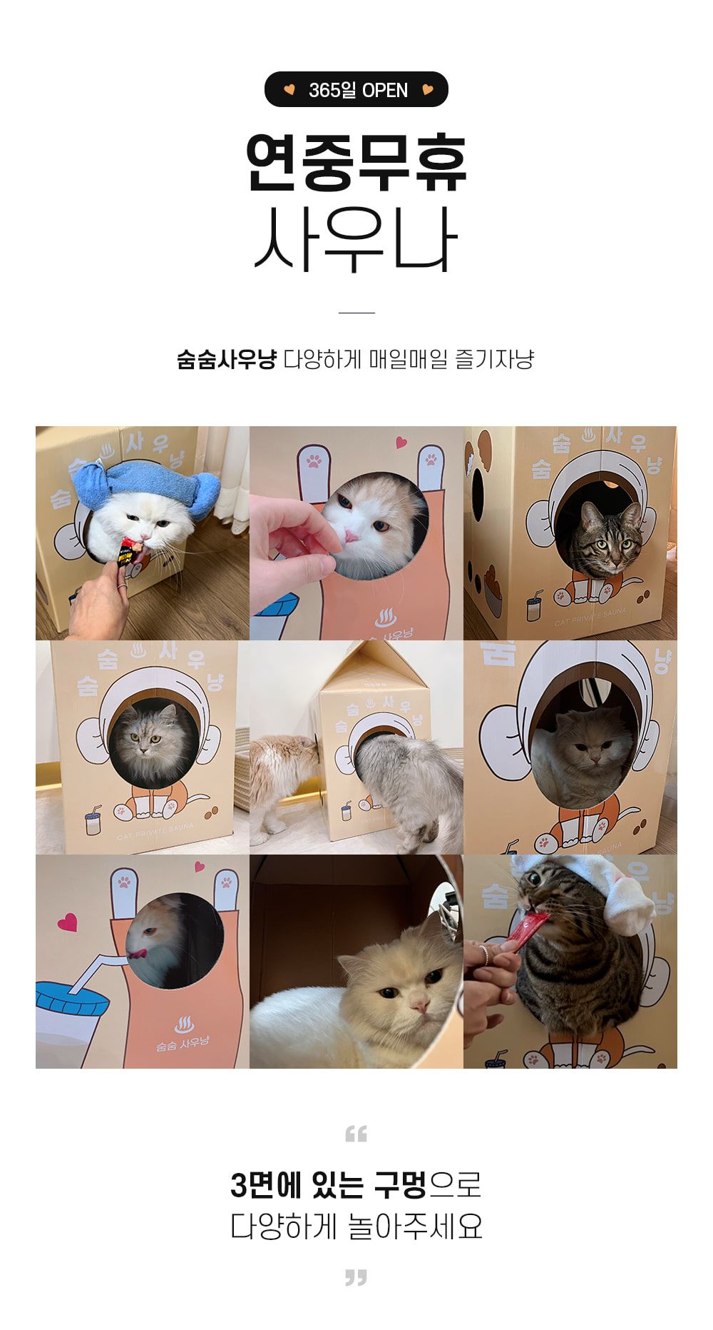 [공동구매][무료배송] 에코펫위드 스크래쳐 숨숨사우냥 하우스 6번째