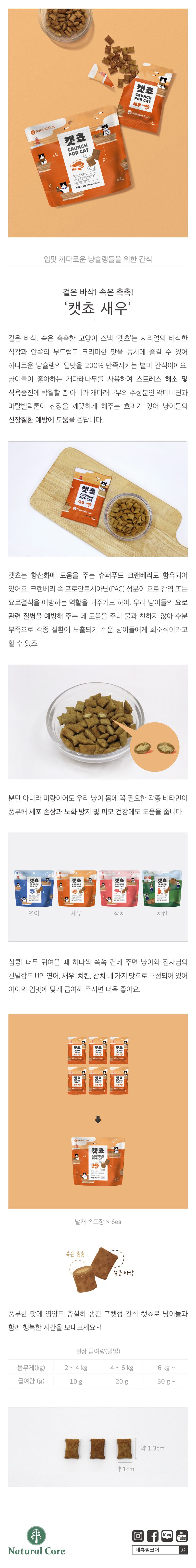 네츄럴코어 캣쵸 새우 60g 1번째