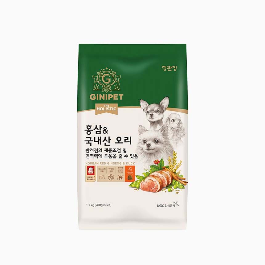 지니펫 독 더 홀리스틱 홍삼&국내산 오리 제품