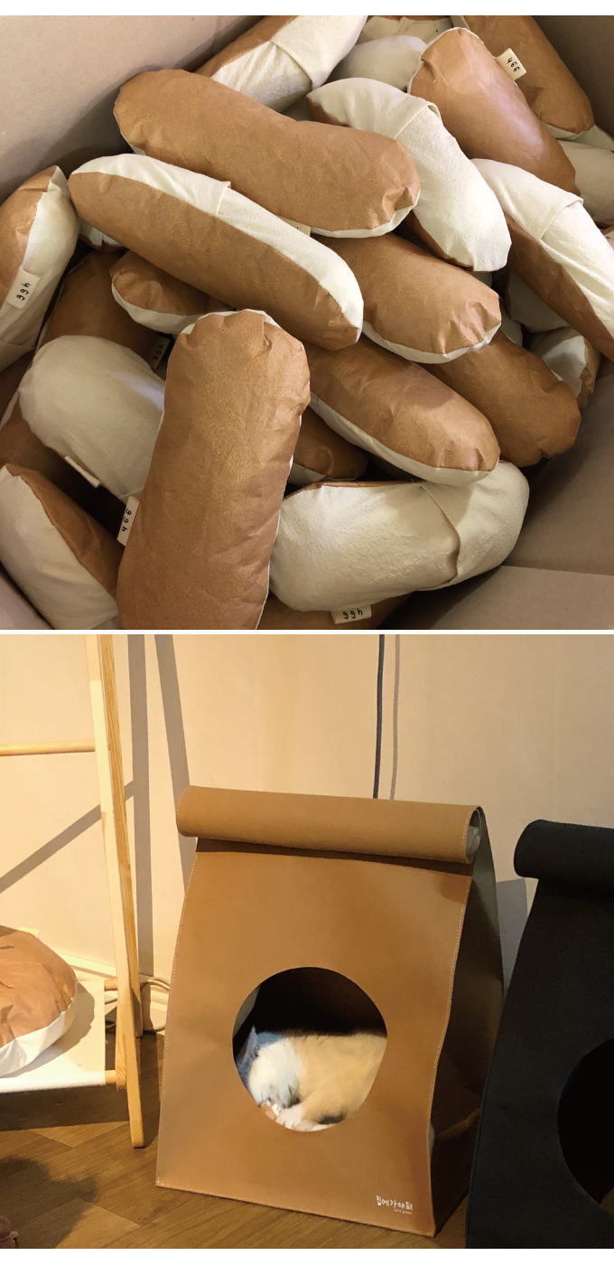 집에가야돼 타이벡 크림빵 캣닢쿠션 4번째