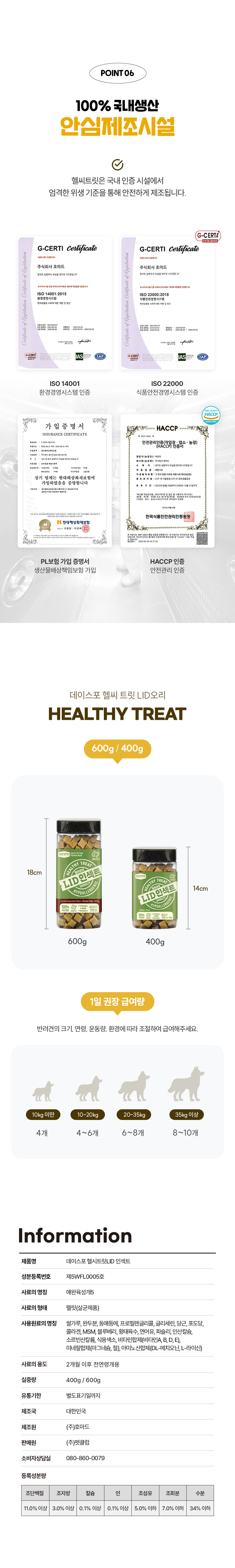 [무료배송] 데이스포 독 헬시트릿 LID 인섹트 600g 26번째