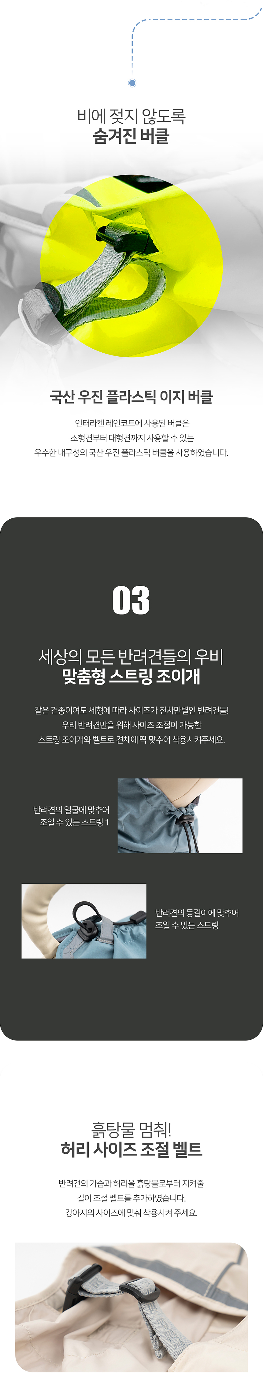 [무료배송] 니즈더펫 인터라켄 강아지 우비 레인코트  S~8XL 12번째