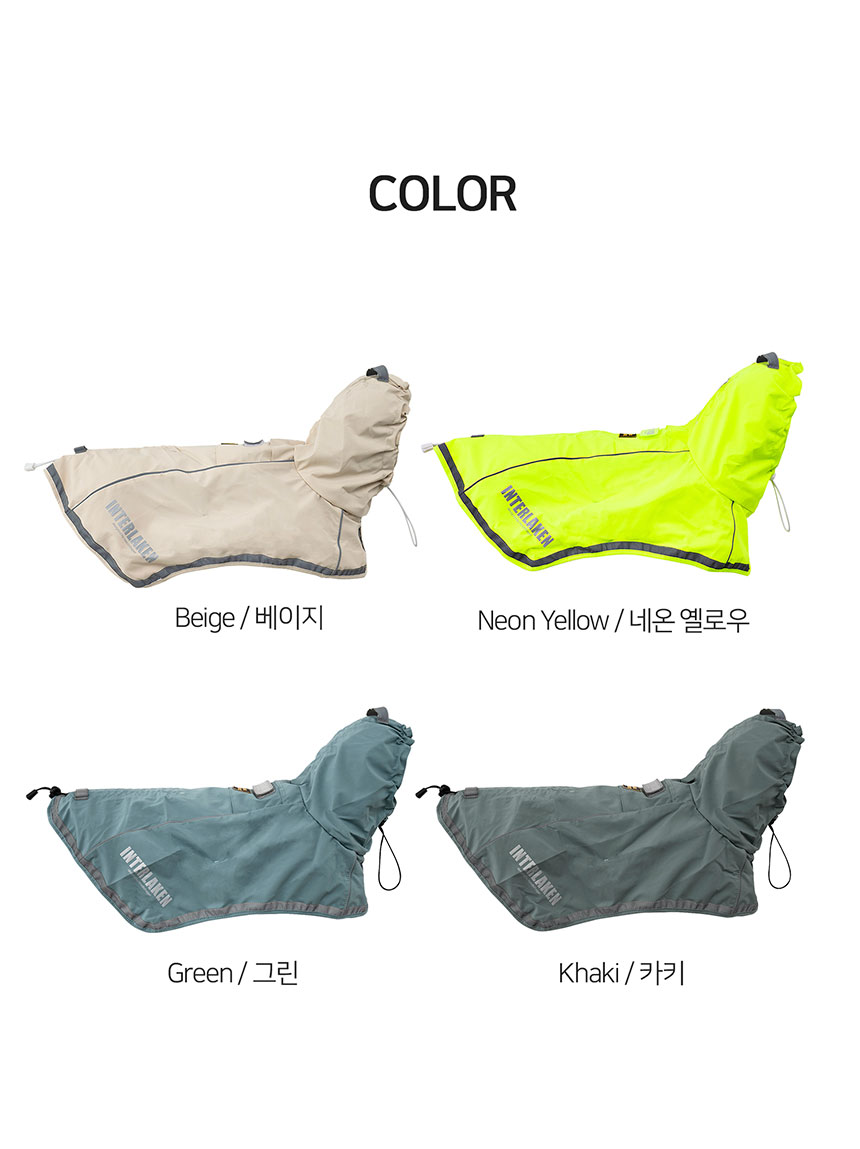 [무료배송] 니즈더펫 인터라켄 강아지 우비 레인코트  S~8XL 3번째
