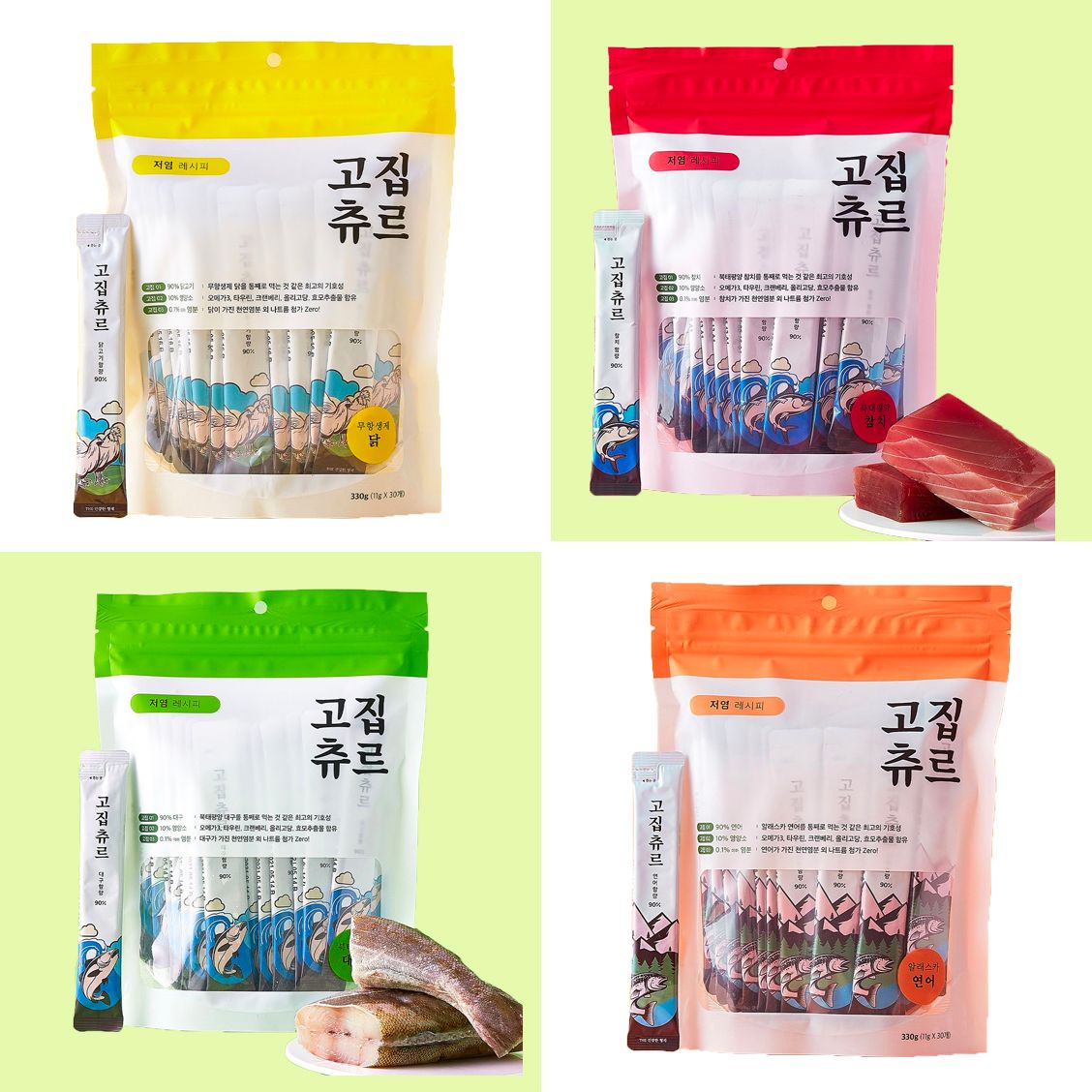 고집츄르 캣 무항생제 츄르 5종 [모음] 0번