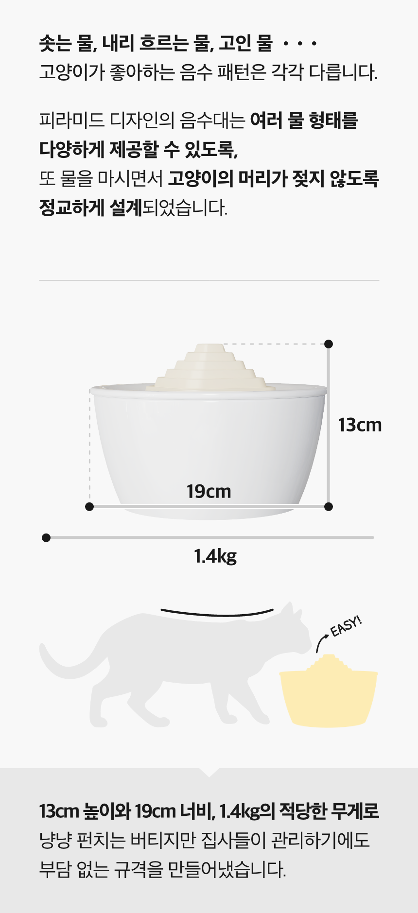 [무료배송] 워너비펫 피라미드 정수기 민트 9번째