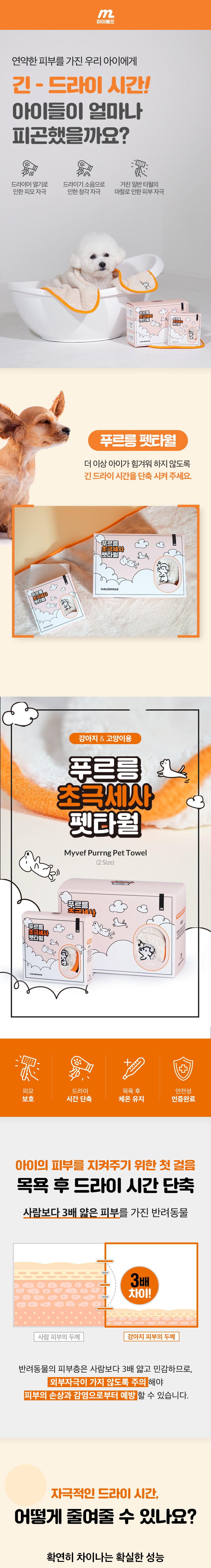 마이베프 푸르릉 초극세사 펫타올 S/M 1번째