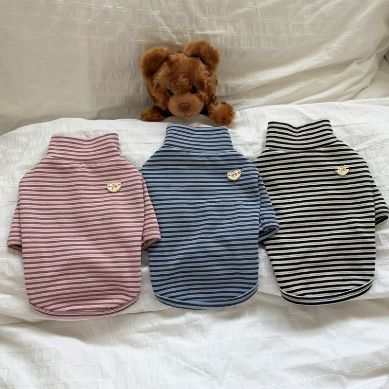 [NEW신상][무료배송] 해피댕댕 단가라폴라티 3종 (블랙,핑크,블루) S-2XL 1번째