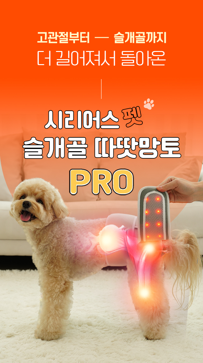 [무료배송] 시리어스펫 슬개골 따땃망토 프로 7번째