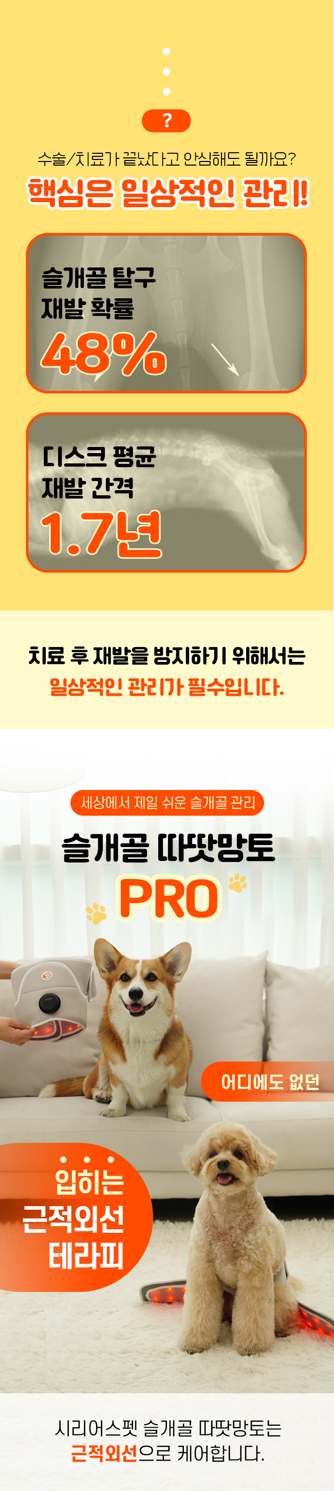 [가을특가][무료배송] 시리어스펫 슬개골 따땃망토 프로 15번째
