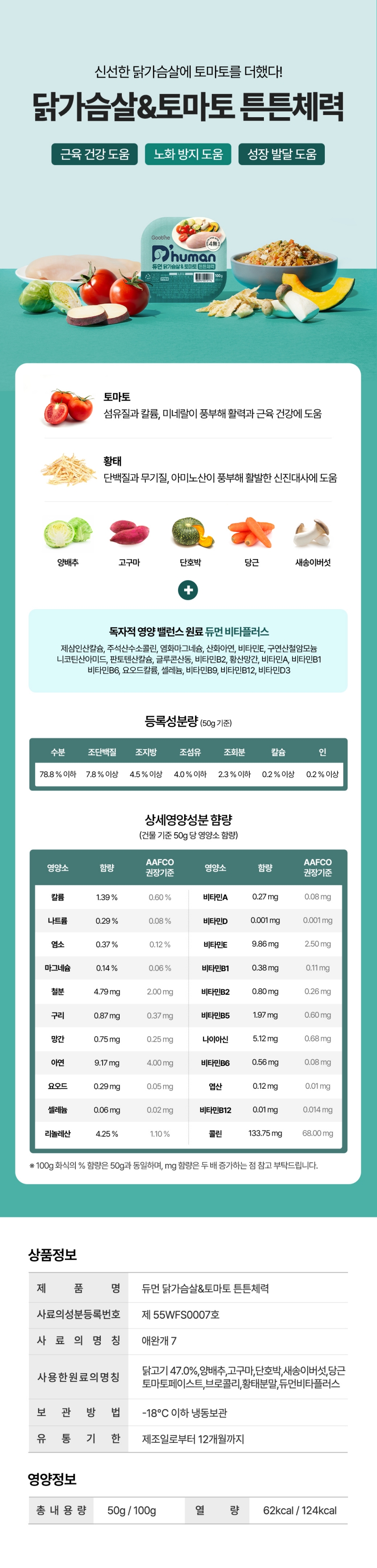 [무료배송] [40팩] 듀먼 독 자연화식 10종*4팩 한달의행복 패키지 50g 17번째