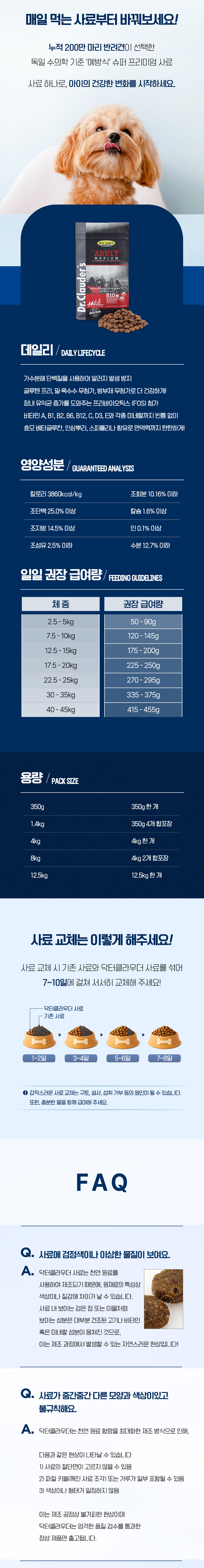 [NEW신상][무료배송] 닥터클라우더 독 어덜트 미디엄 350g 5번째