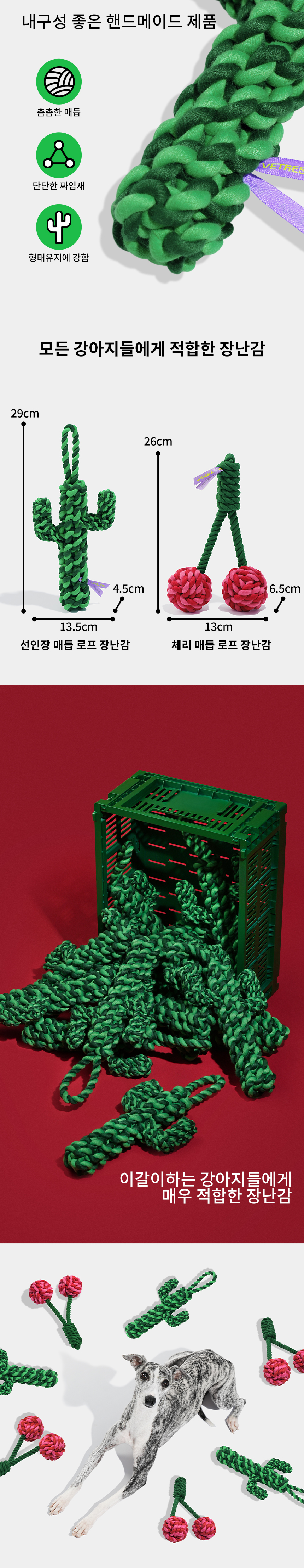 [NEW신상][무료배송] VETRESKA 선인장 매듭 로프 장난감 3번째