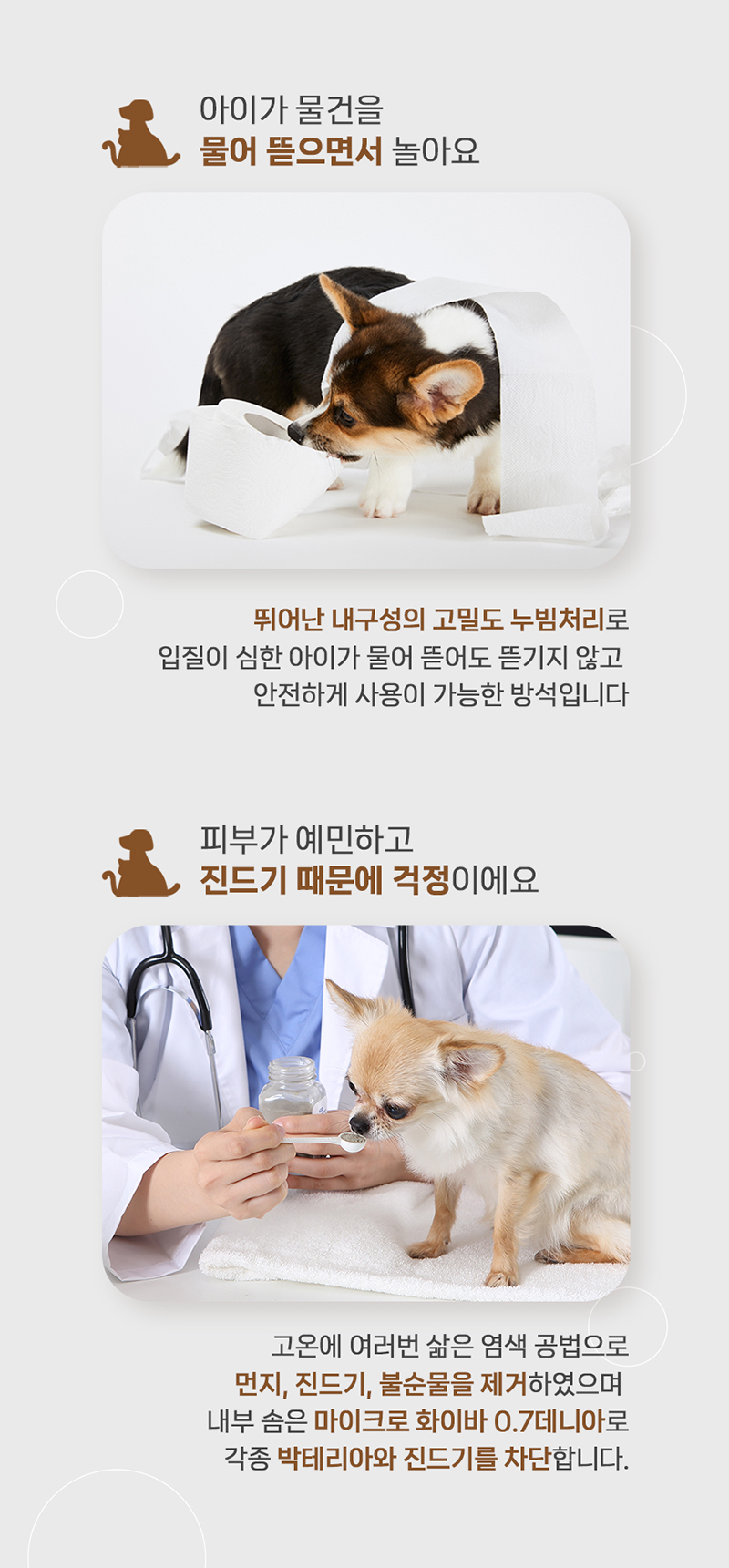 [무료배송] 올웨이즈올펫 순면 누빔 피그먼트 퓨어 사계절 방석 M/L 8번째