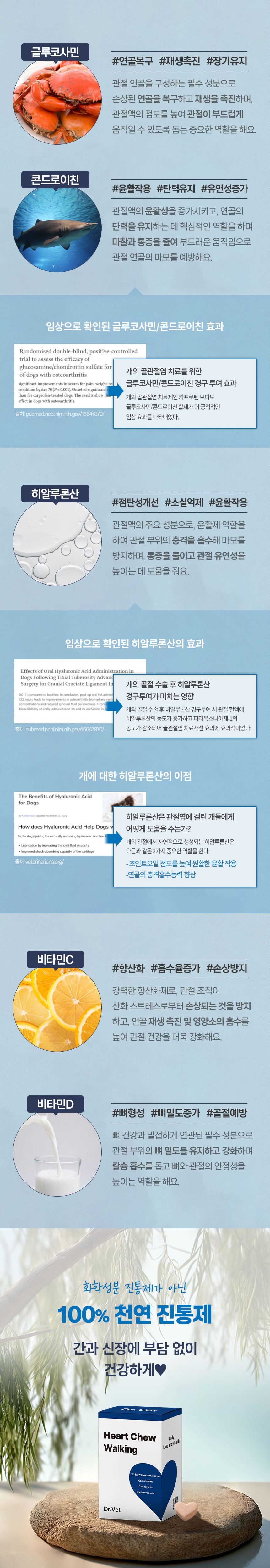 [무료배송] 닥터벳 하트츄 워킹 관절 통증 영양제 30정 4번째