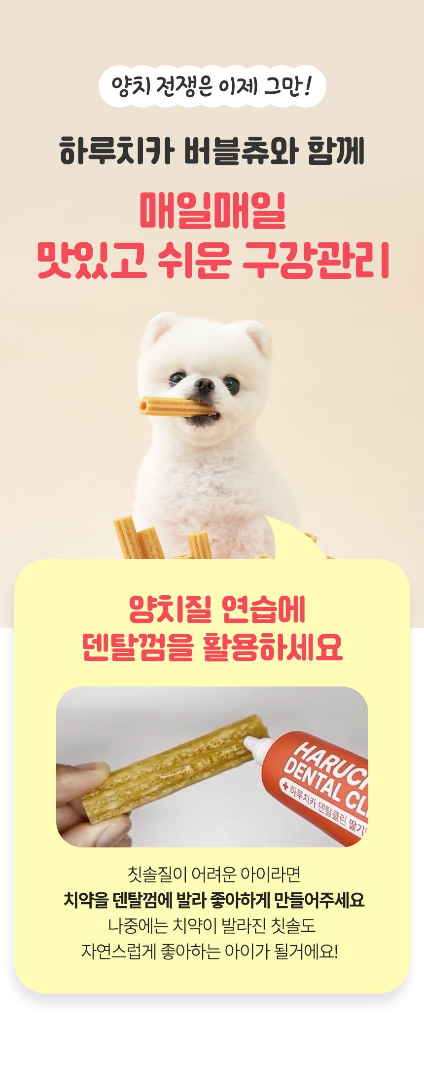 [심쿵펫페어]펫생각 독 하루치카 버블츄 덴탈껌 (톱니형) 소형 21개입 9번째