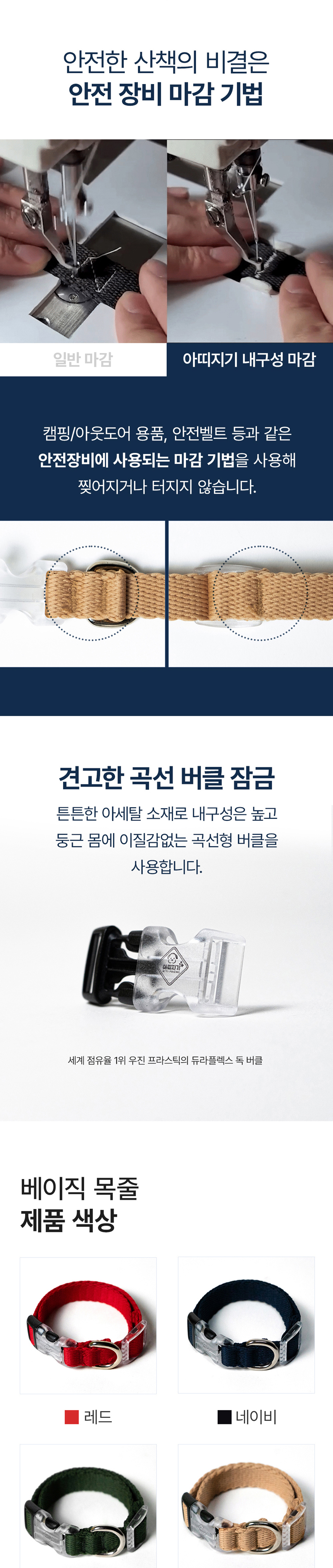 [NEW신상][무료배송] 아띠지기 쓸림없는 베이직 목줄 S-L 3번째
