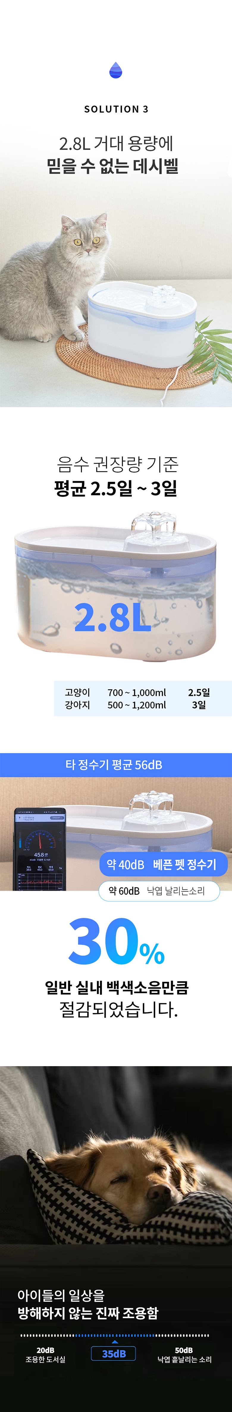 [무료배송] 베픈 물때 방지 퓨어워터 자동 정수기 2.8L 8번째