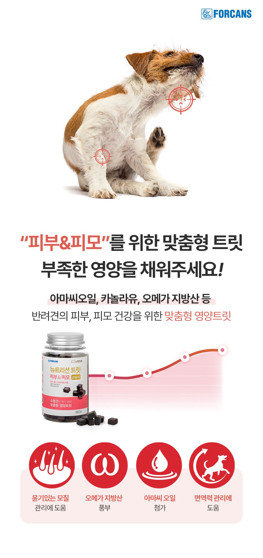 포켄스 독 NEW 뉴트리션 트릿 미니 피부&피모 168g 5번째