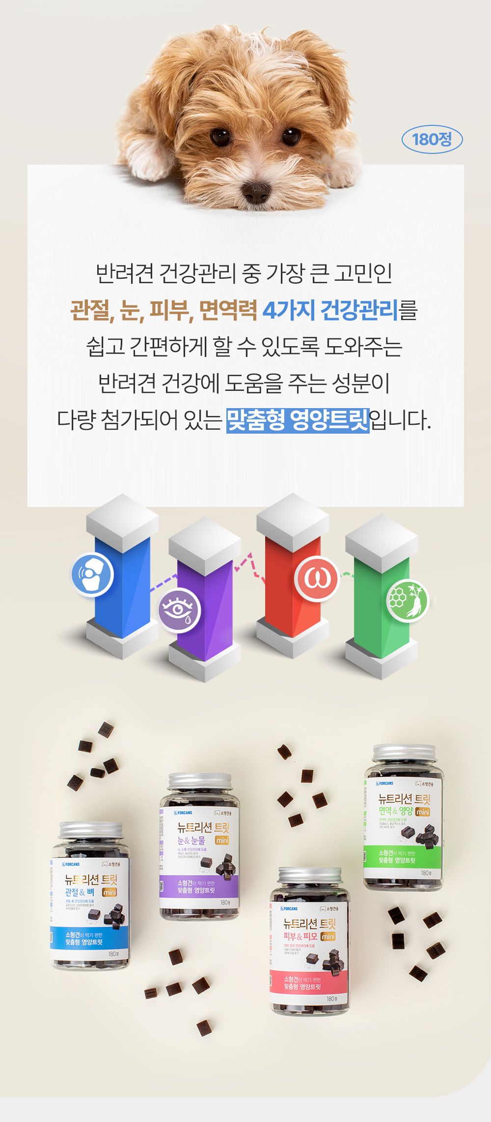 포켄스 독 NEW 뉴트리션 트릿 미니 피부&피모 168g 2번째